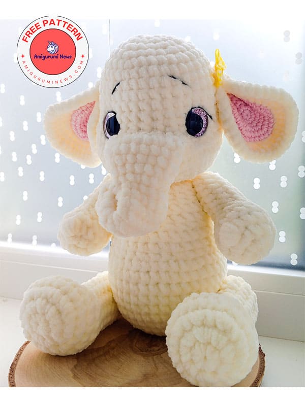 Milk crochet elephant free amigurumi pattern (2)