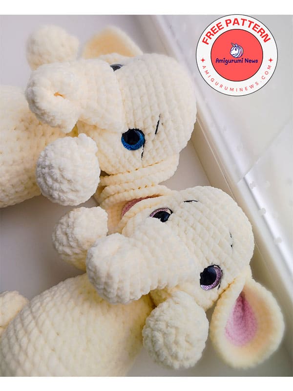 Milk crochet elephant free amigurumi pattern (3)
