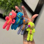 crochet voodoo doll keychain