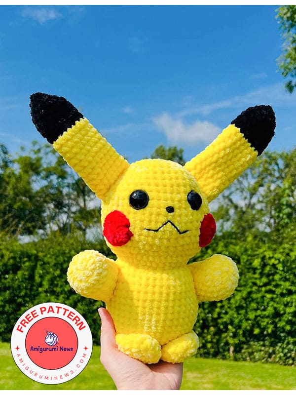 Amigurumi pikachu free tutorial crochet pattern (2)