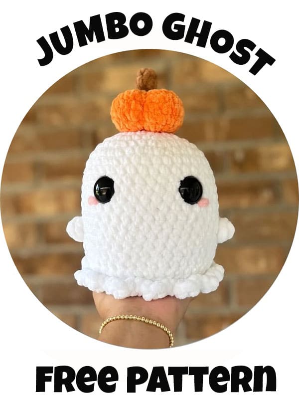 Crochet ghost with pumpkin pattern (2)