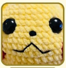 crochet-pikachu-face-details