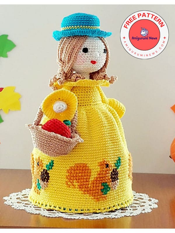 Autumn time crochet doll free amigurumi pattern (3)