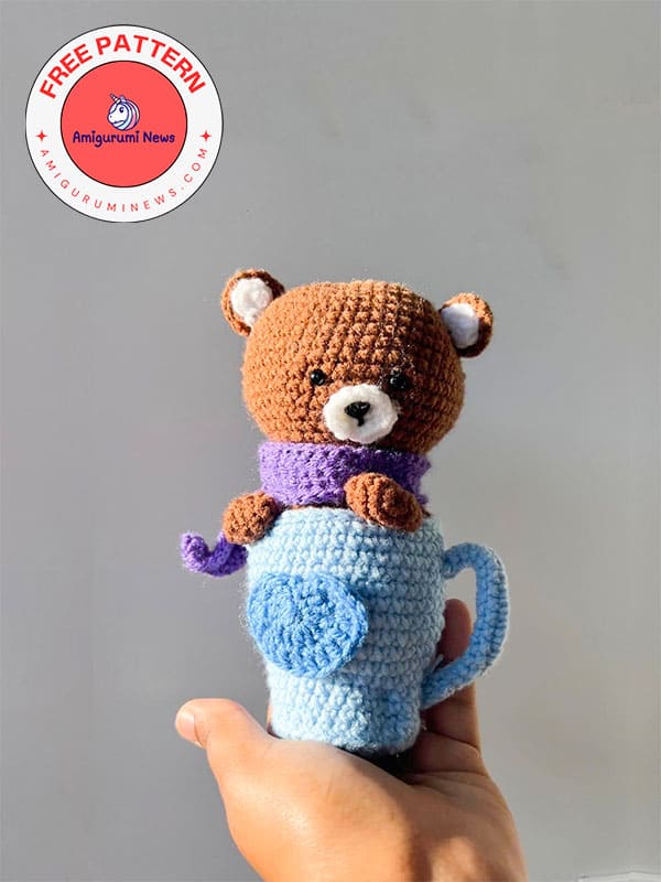 Crochet Bear in a Mug Free Amigurumi Pattern (2)