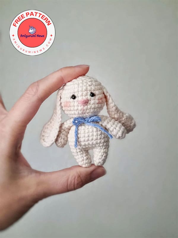 Small cute crochet bunny free amigurumi pattern (2)
