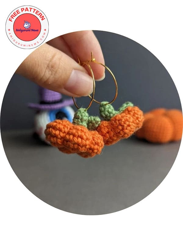 crochet pumpkin earrings pattern (2)