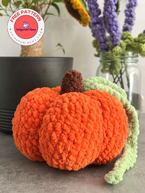Chunky crochet pumpkin free pattern (3)