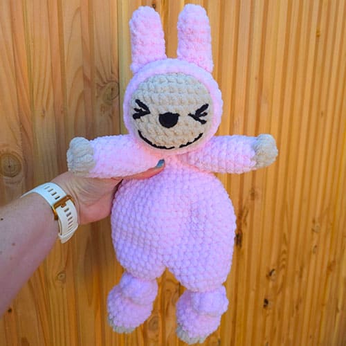 Easy crochet labubu snuggler free amigurumi pattern