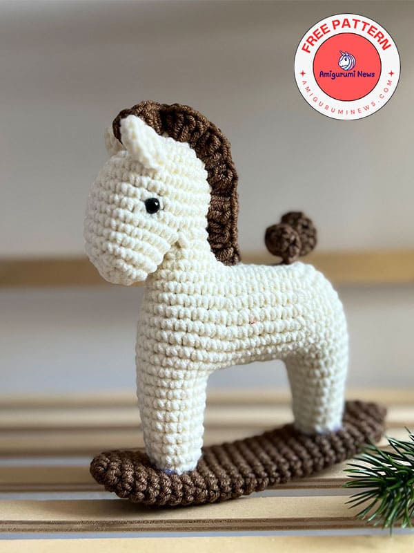 Free crochet rocking horse amigurumi PDF pattern (2)