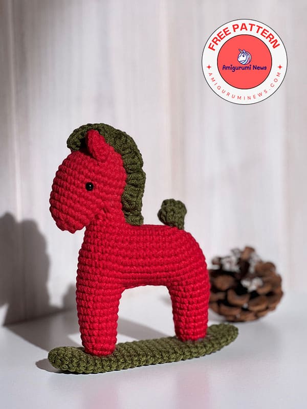 Free crochet rocking horse amigurumi PDF pattern (3)