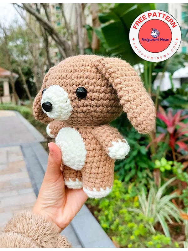 Free cute crochet dog plushie amigurumi pattern (3)