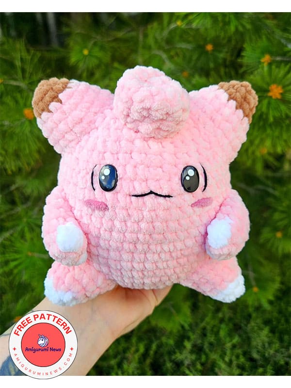 Little buddy amigurumi clefairy crochet pokemon free pattern (2)