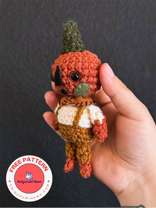 Percy the pumpkin crochet doll free pattern (3)