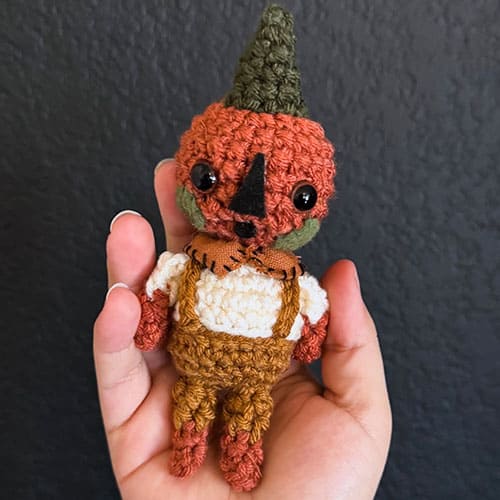 Percy the pumpkin crochet doll free pattern