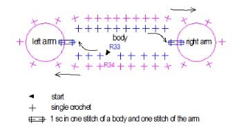 left and right arm