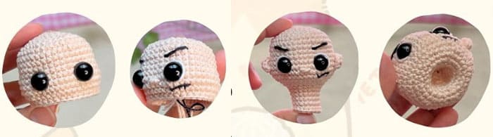 one-piece-luffy-crochet doll-head