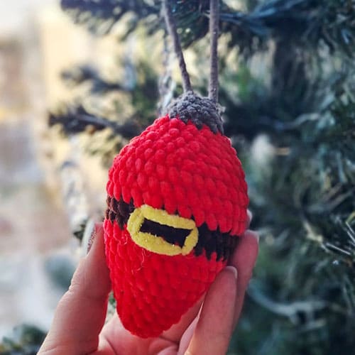 Santa handmade crochet christmas ornaments free pattern