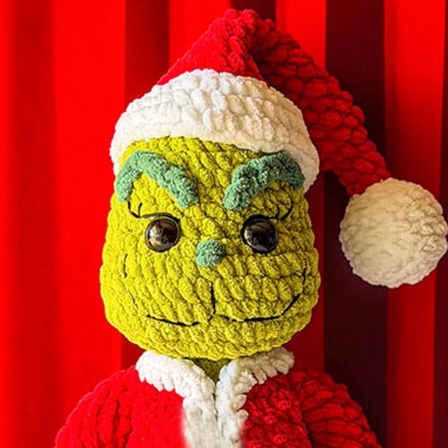 Crochet grinch plush pattern