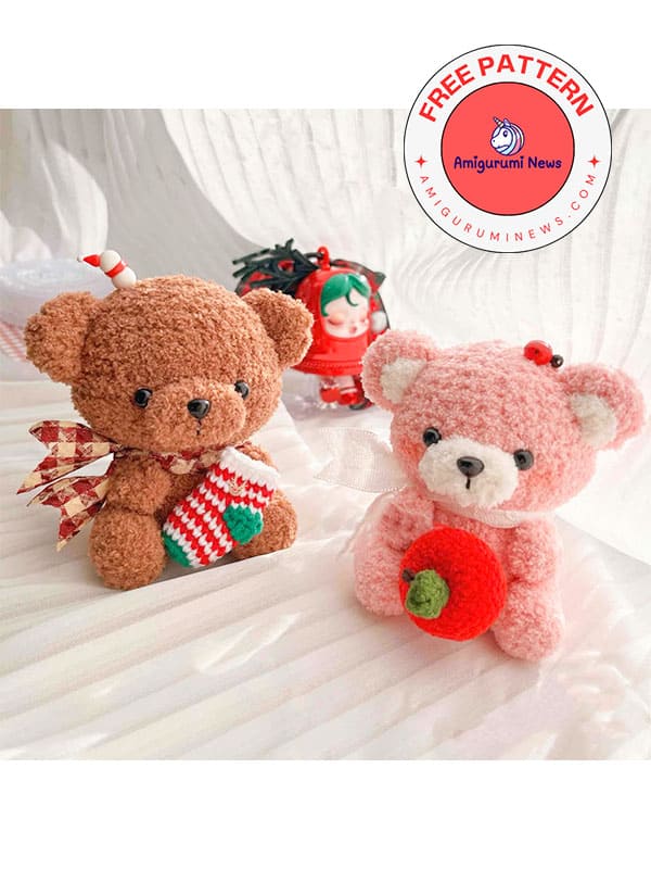 Free christmas cuddle crochet bear amigurumi pattern-2