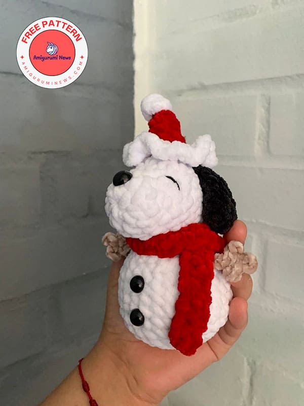 Snowy crochet snoopy dog amigurumi free pattern (2)