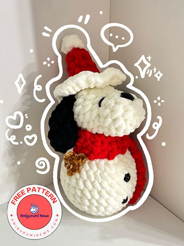 Snowy crochet snoopy dog amigurumi free pattern (3)