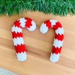 candy cane christmas ornament crochet pattern