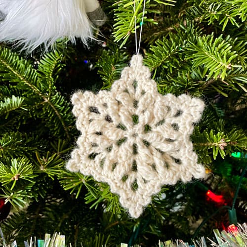 crochet snowflake ornament pattern
