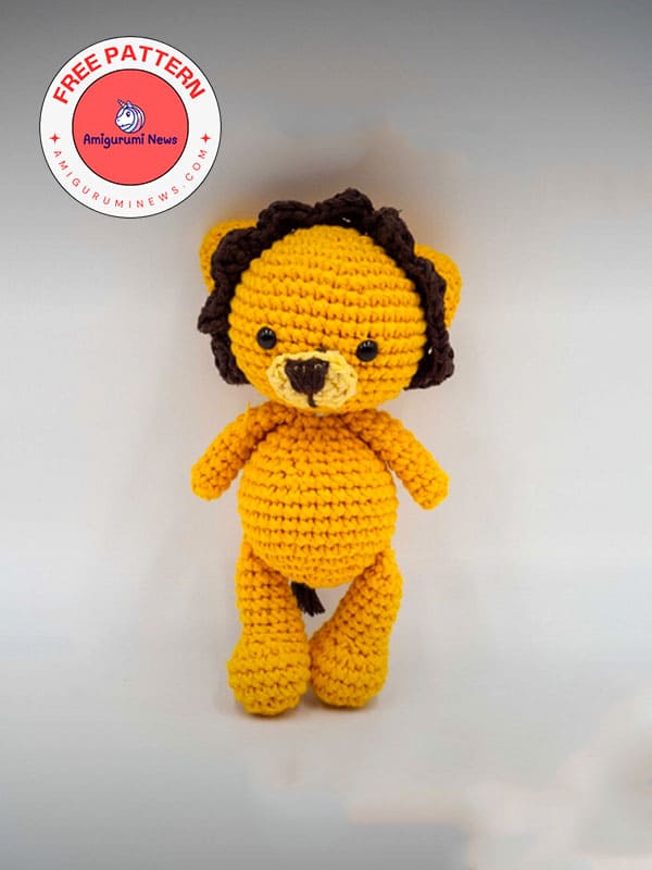 Crochet lion lewis free amigurumi pattern (2)