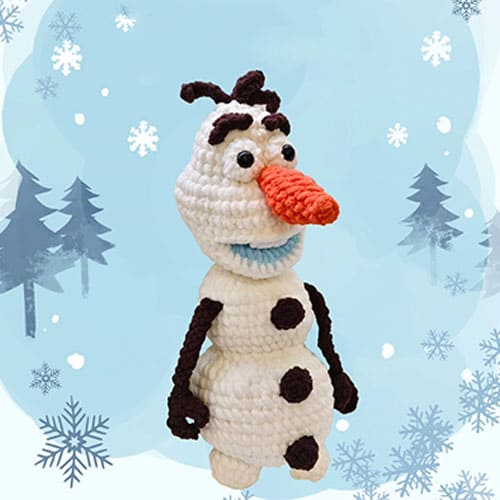 Crochet snowman olaf amigurumi free pattern (1)