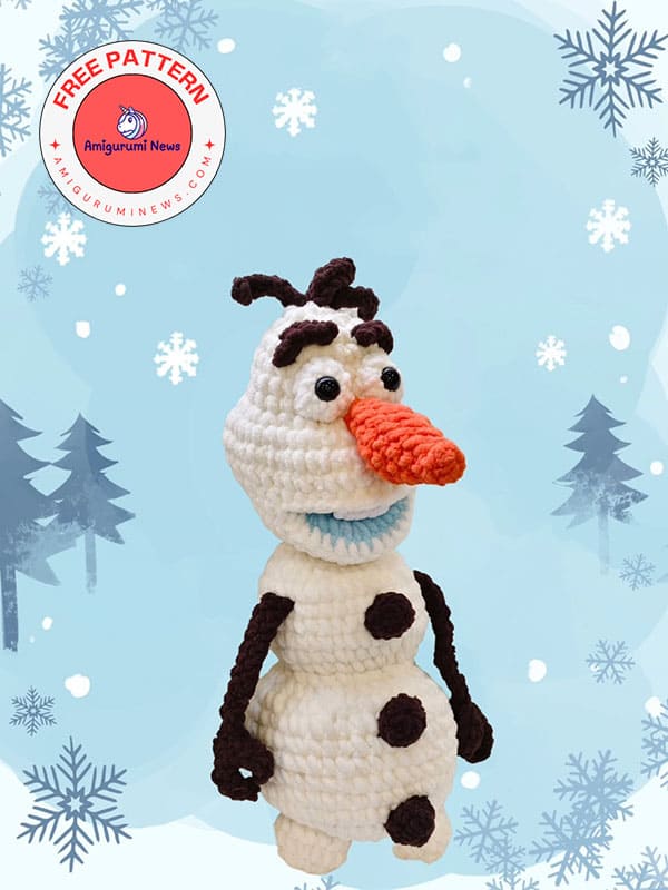 Crochet snowman olaf amigurumi free pattern (3)