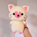 Pink amigurumi cute cat free crochet pattern