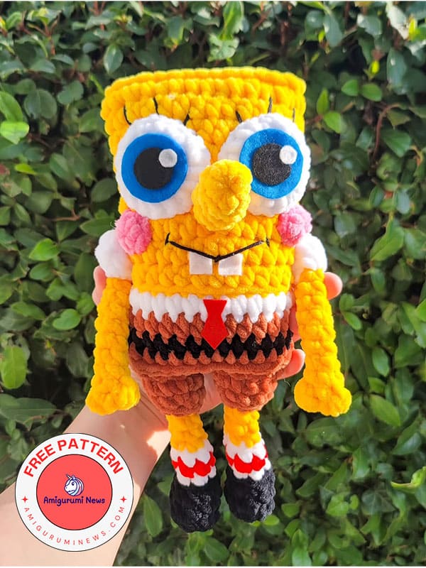 Plush amigurumi spongebob free pattern (2)