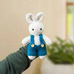 MR. crochet bunny in overalls free amigurumi pattern