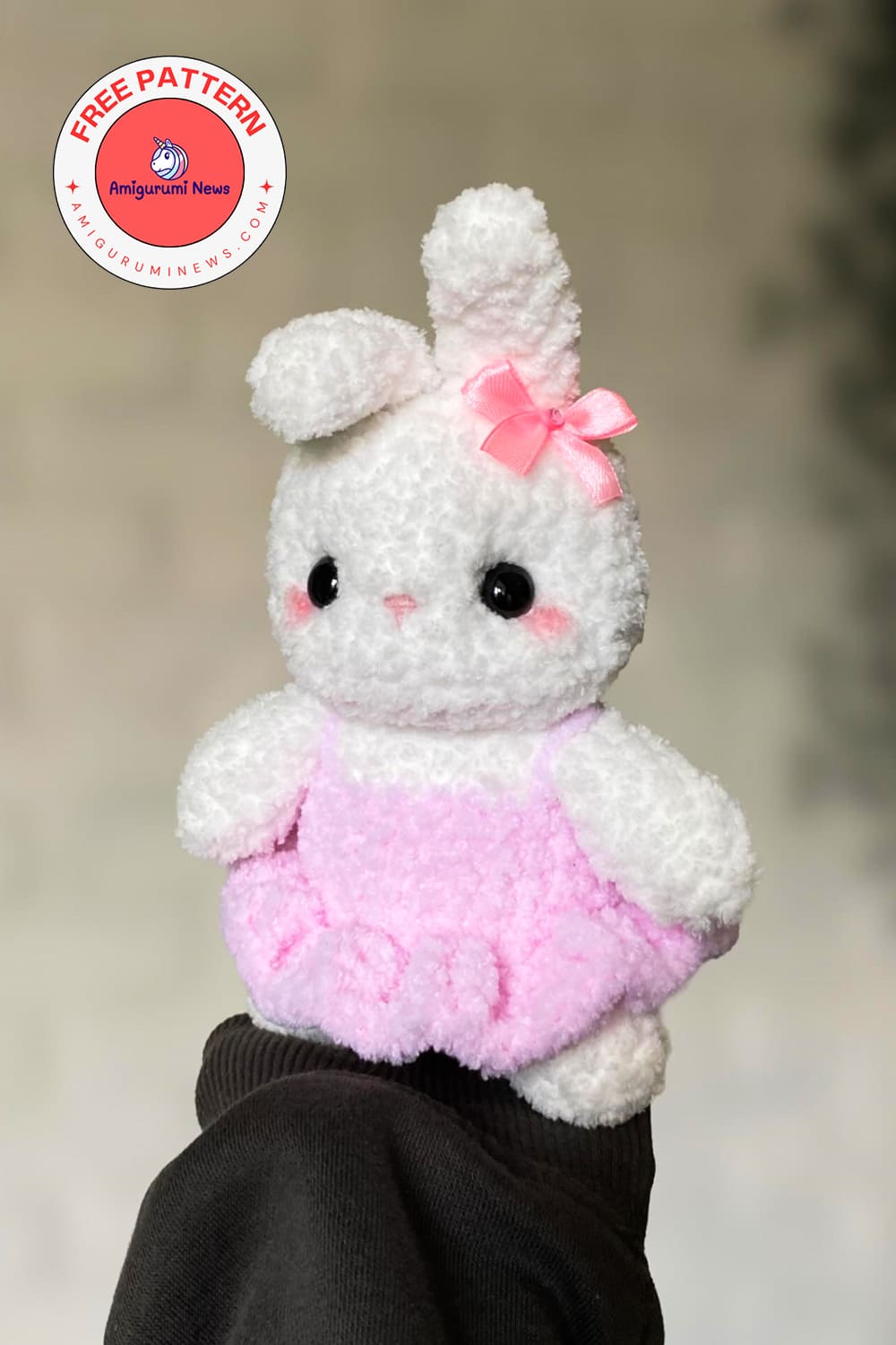 Chubby ballerina crochet plush bunny free amigurumi pattern (3)