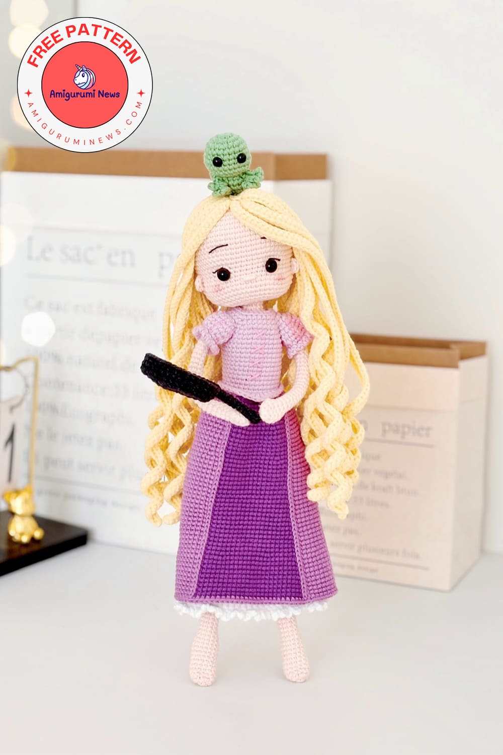 Crochet rapunzel doll pattern