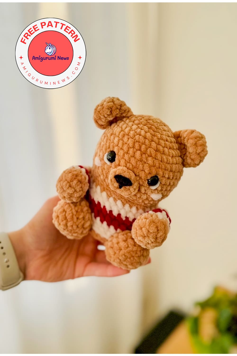 Amigurumi small teddy bear free crochet pattern