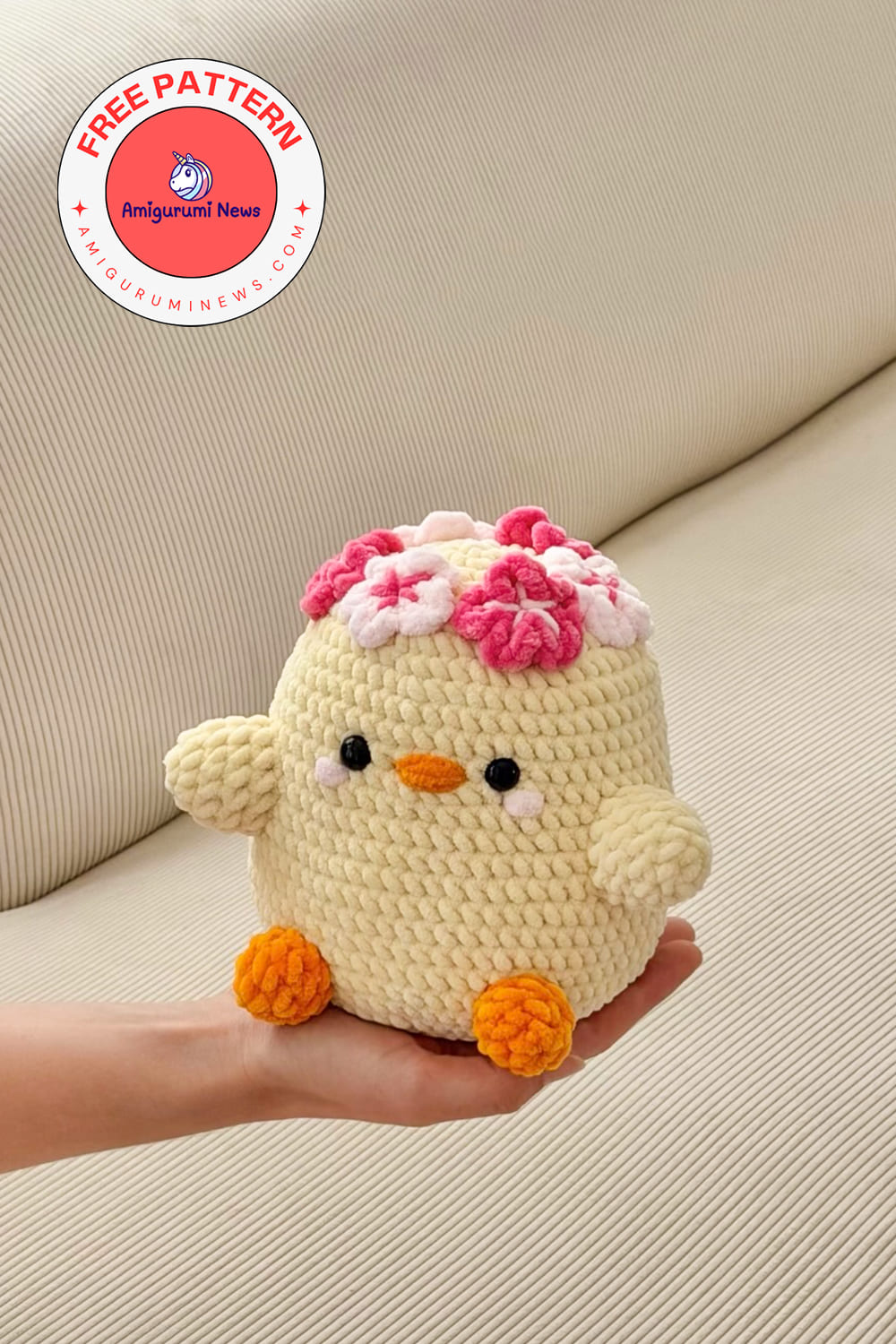 Kawaii crochet cute duck pattern
