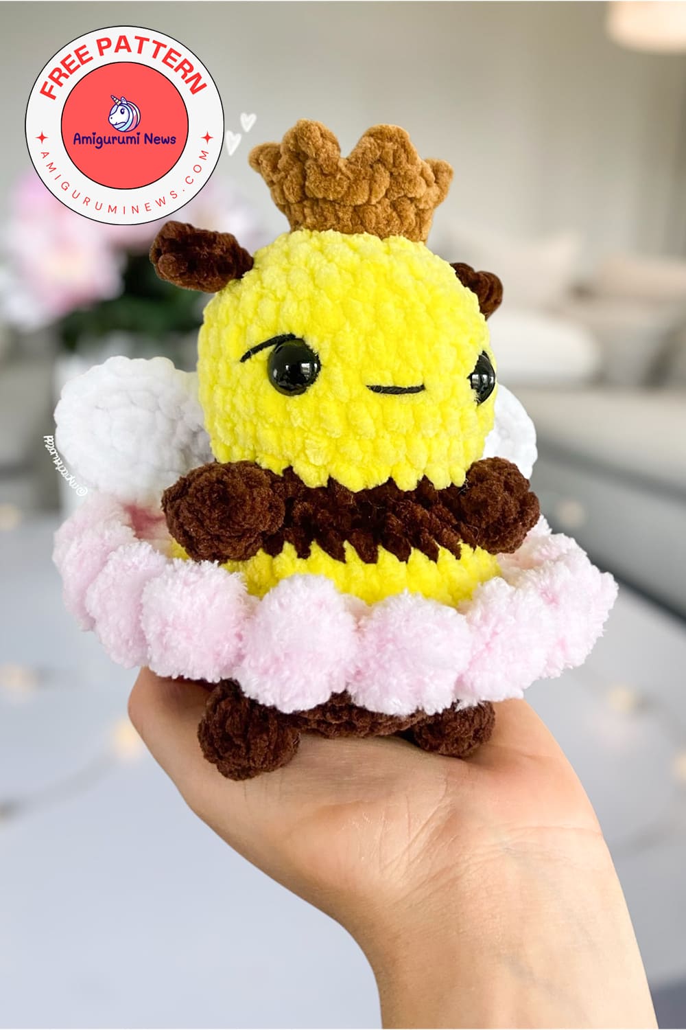 Crochet bee princess amigurumi pattern (3)