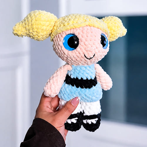 Crochet powerpuff girls bubbles free amigurumi pattern