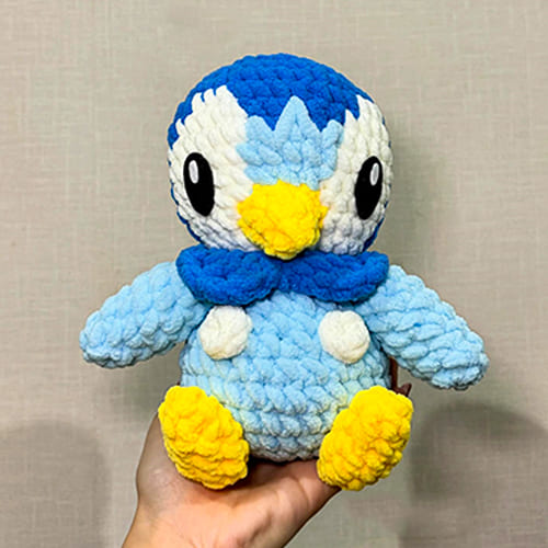 Free piplup pokemon crochet amigurumi pattern