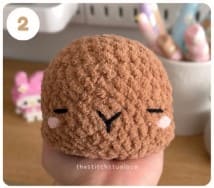 crochet-capybara-head