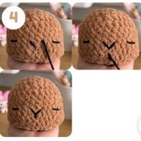 crochet-capybara- nose