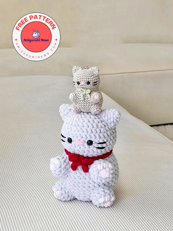 Amigurumi Kawaii Cat Crochet Free Pattern (2)